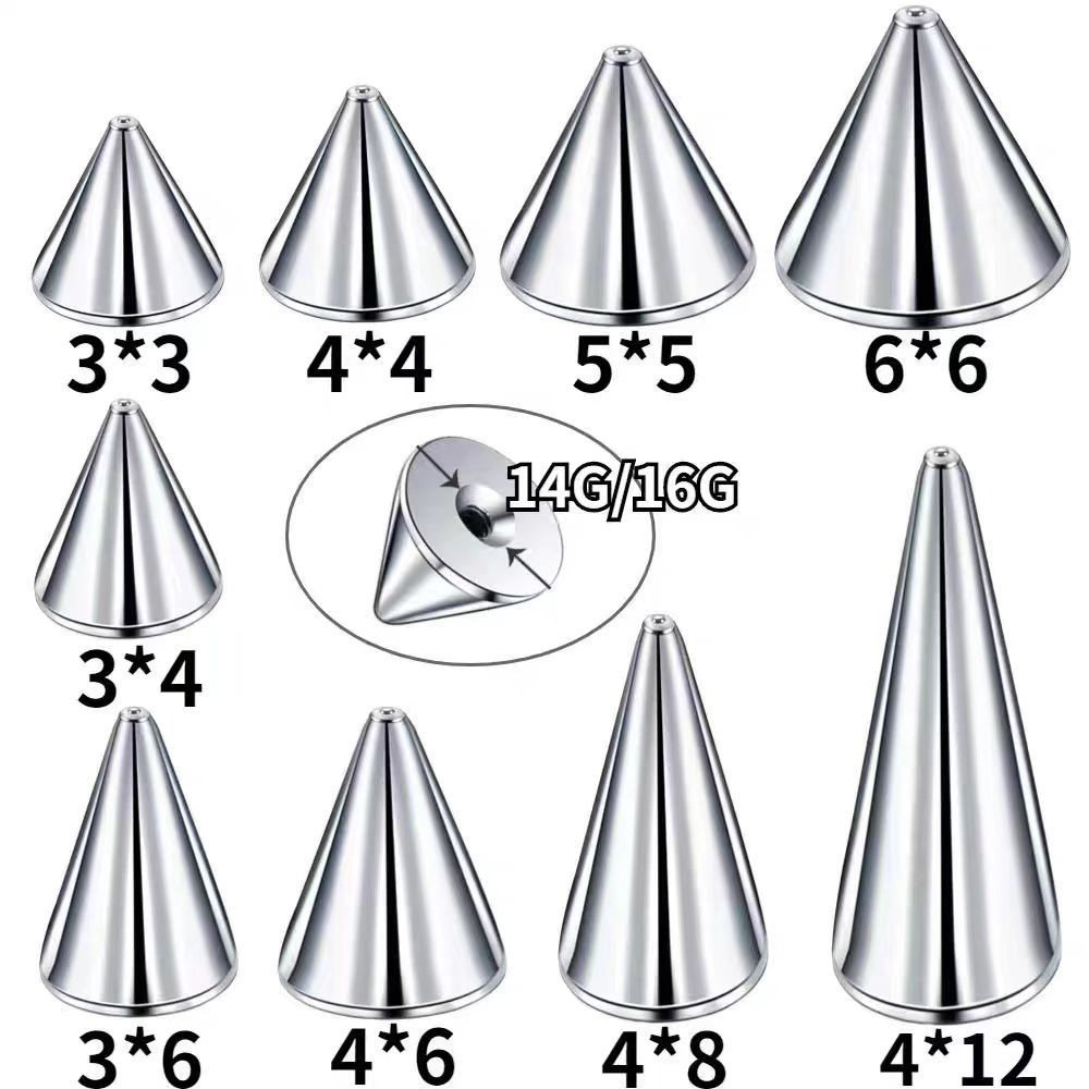 Body Jewelry Replacement Ball - 10 stks/partij 316L Rvs Schroef Spike