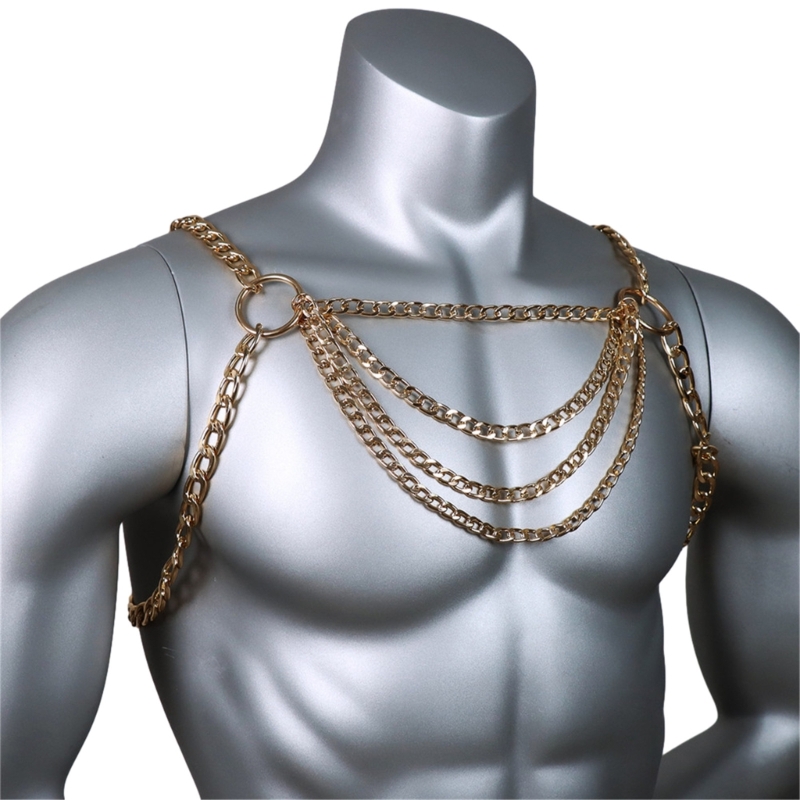Mannen sexy metalen lichaam bo - Body Jewelry Necklace recensie en prijs